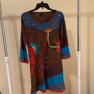 Colorful Embroidered Dress Rising International BD2-3